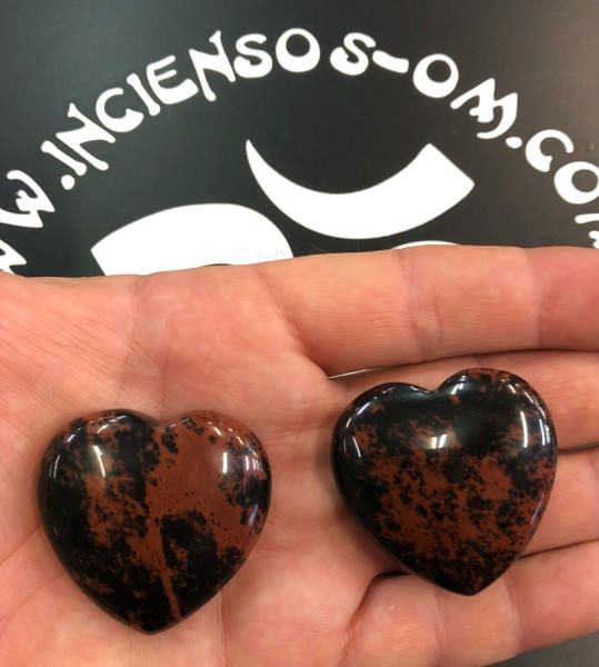 Corazón Obsidiana Caoba 4 cm